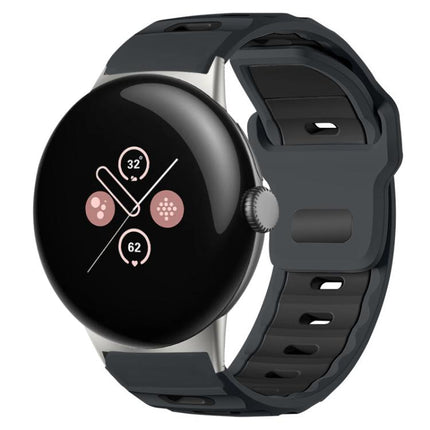 xDfind Flat-head Dual-color Silicone Watch Band, For Google Pixel Watch 4 / 3 45mm, For Google Pixel Watch 4 / 3 / 2 / 1 41mm