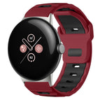 For Google Pixel Watch 4 / 3 / 2 / 1 41mm / Wine Red+Black