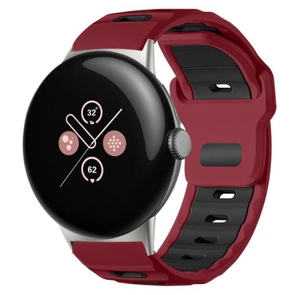 xDfind Flat-head Dual-color Silicone Watch Band, For Google Pixel Watch 4 / 3 45mm, For Google Pixel Watch 4 / 3 / 2 / 1 41mm