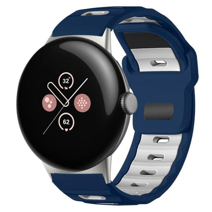 xDfind Flat-head Dual-color Silicone Watch Band, For Google Pixel Watch 4 / 3 45mm, For Google Pixel Watch 4 / 3 / 2 / 1 41mm