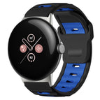 For Google Pixel Watch 4 / 3 / 2 / 1 41mm / Black+Royal Blue