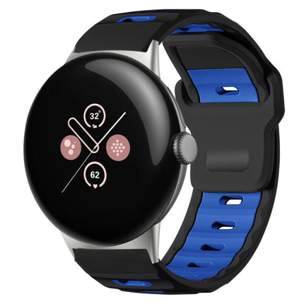 xDfind Flat-head Dual-color Silicone Watch Band, For Google Pixel Watch 4 / 3 45mm, For Google Pixel Watch 4 / 3 / 2 / 1 41mm