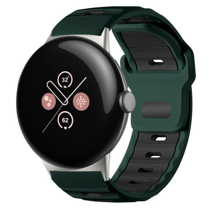 xDfind Flat-head Dual-color Silicone Watch Band, For Google Pixel Watch 4 / 3 45mm, For Google Pixel Watch 4 / 3 / 2 / 1 41mm