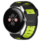 For Google Pixel Watch 4 / 3 / 2 / 1 41mm / Black+Fluorescent Green