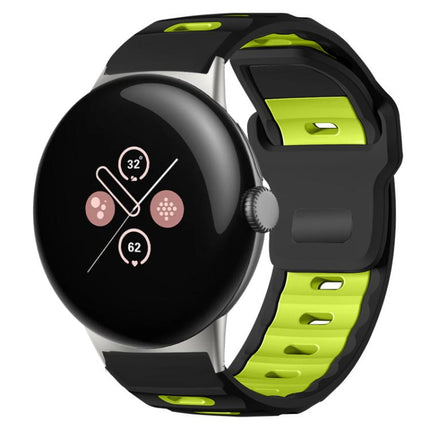 xDfind Flat-head Dual-color Silicone Watch Band, For Google Pixel Watch 4 / 3 45mm, For Google Pixel Watch 4 / 3 / 2 / 1 41mm