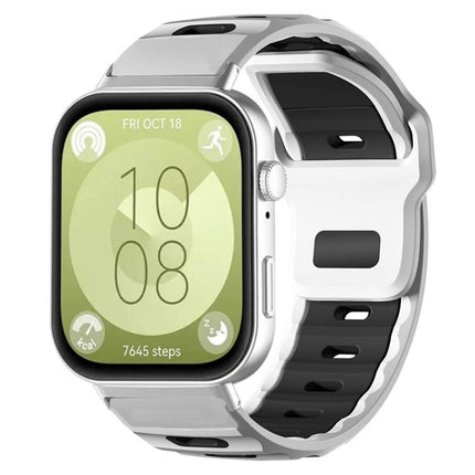 xDfind Flat-head Dual-color Silicone Watch Band, For Huawei Watch Fit4 Pro / Fit4 / Fit3, For Huawei Watch D2