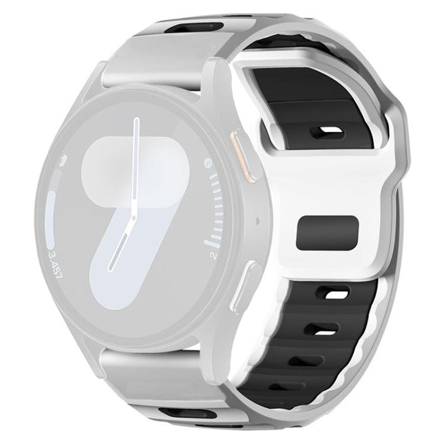 xDfind Flat-head Dual-color Silicone Watch Band, For Galaxy Watch Ultra2 2026 / 2025 / 1 2024, For Galaxy Watch9 / 8 / 8 Classic, For Samsung Galaxy Watch7 / FE / 6 / 5 / 4
