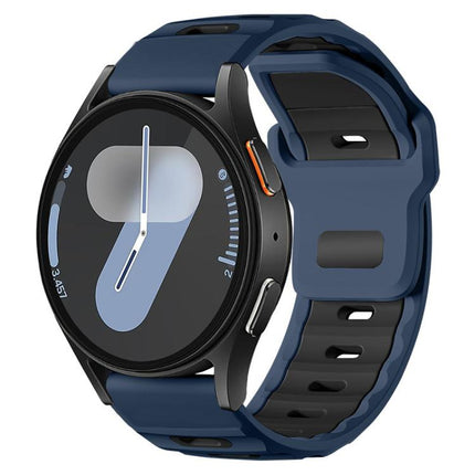 xDfind Flat-head Dual-color Silicone Watch Band, For Galaxy Watch Ultra2 2026 / 2025 / 1 2024, For Galaxy Watch9 / 8 / 8 Classic, For Samsung Galaxy Watch7 / FE / 6 / 5 / 4