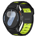 For Samsung Galaxy Watch7 / FE / 6 / 5 / 4 / Black+Fluorescent Green