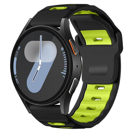xDfind Flat-head Dual-color Silicone Watch Band, For Galaxy Watch Ultra2 2026 / 2025 / 1 2024, For Galaxy Watch9 / 8 / 8 Classic, For Samsung Galaxy Watch7 / FE / 6 / 5 / 4