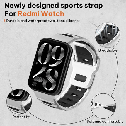 xDfind Flat-head Dual-color Silicone Watch Band, For Xiaomi Band 10 Pro / 9 Pro / Redmi Watch 6