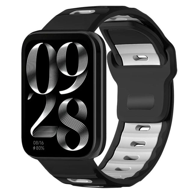 xDfind Flat-head Dual-color Silicone Watch Band, For Xiaomi Band 10 Pro / 9 Pro / Redmi Watch 6