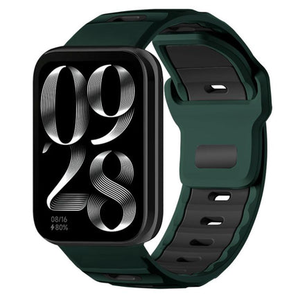 xDfind Flat-head Dual-color Silicone Watch Band, For Xiaomi Band 10 Pro / 9 Pro / Redmi Watch 6