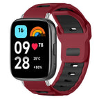 For Redmi Watch 3 Active / Watch 3 Lite / Wine Red+Black