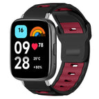 For Redmi Watch 3 Active / Watch 3 Lite / Black+Wine Red