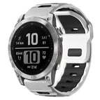 For Garmin Fenix 8/7/6/5 22mm / White+Black