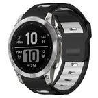 For Garmin Fenix 8/7/6/5 22mm / Black+White
