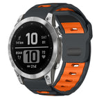For Garmin Fenix 8/7/6/5 22mm / Ash+Orange
