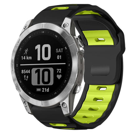 xDfind Flat-head Dual-color Silicone Watch Band, For Garmin Fenix 8/7/6/5 22mm