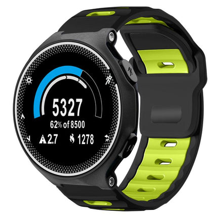 xDfind Flat-head Dual-color Silicone Watch Band, For Garmin Forerunner 220/735/735XT/230/235