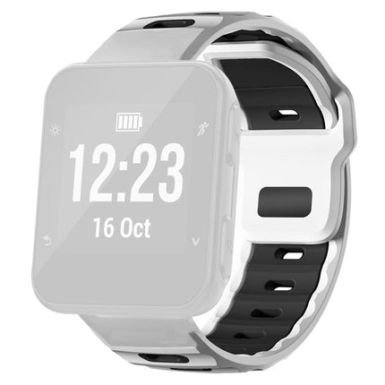 xDfind Flat-head Dual-color Silicone Watch Band, For Garmin Forerunner 35/30/35j
