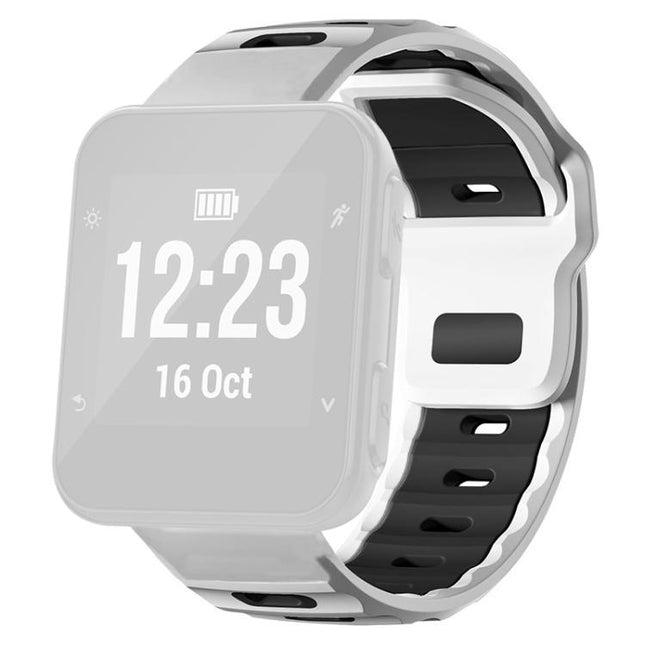 xDfind Flat-head Dual-color Silicone Watch Band, For Garmin Forerunner 35/30/35j