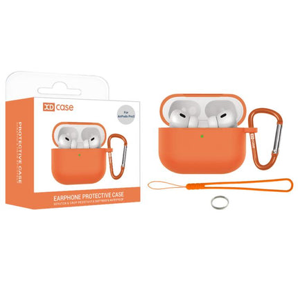 XDcase 2.5mm Thick Silicone Earbud Protective Case with Hook, For AirPods Pro 3, For AirPods 4, For AirPods Pro 2 / 1