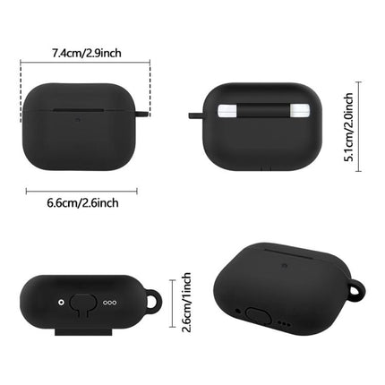 XDcase 2.5mm Thick Silicone Earbud Protective Case with Hook, For AirPods Pro 3, For AirPods 4, For AirPods Pro 2 / 1