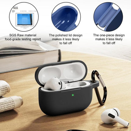 XDcase 2.5mm Thick Silicone Earbud Protective Case with Hook, For AirPods Pro 3, For AirPods 4, For AirPods Pro 2 / 1
