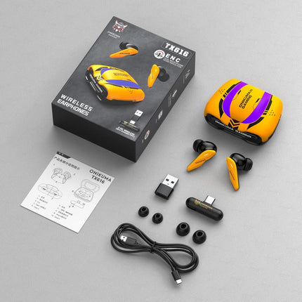 ONIKUMA TX616 ENC Dual Microphone Noise Reduction Triple-mode Wireless Bluetooth Earphone, TX616