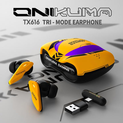 ONIKUMA TX616 ENC Dual Microphone Noise Reduction Triple-mode Wireless Bluetooth Earphone, TX616