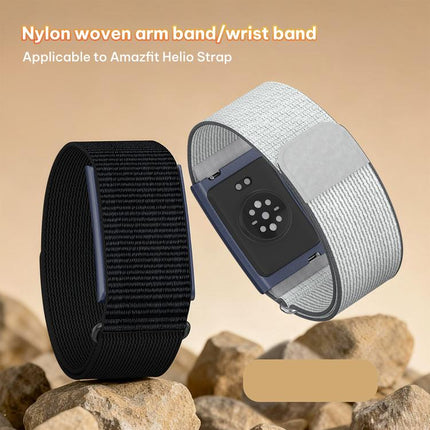 For Amazfit Helio Strap xDfind Covered Nylon Loop Band, 280mm Wristband, 420mm Arm Strap