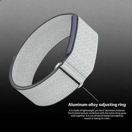 For Amazfit Helio Strap xDfind Covered Nylon Loop Band, 280mm Wristband, 420mm Arm Strap