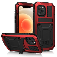 R-JUST Shockproof Waterproof Dust-proof Metal + Silicone Protective Case with Holder, For iPhone 12 Pro Max, For iPhone 12 / 12 Pro, For iPhone 12 mini