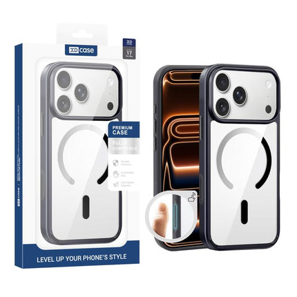 XDcase JINDUN Clear Cover Independent Metal Button Magnetic Phone Case, For iPhone 17 Pro Max, For iPhone 17 Pro, For iPhone 17