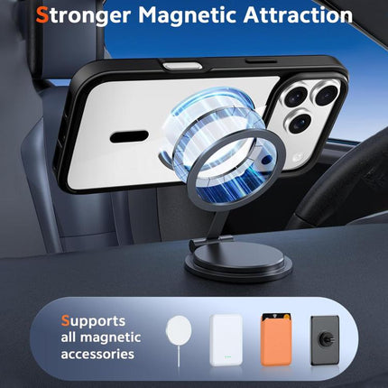 XDcase JINDUN Clear Cover Independent Metal Button Magnetic Phone Case, For iPhone 17 Pro Max, For iPhone 17 Pro, For iPhone 17