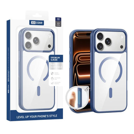 XDcase JINDUN Clear Cover Independent Metal Button Magnetic Phone Case, For iPhone 17 Pro Max, For iPhone 17 Pro, For iPhone 17