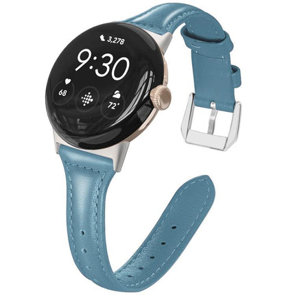 xDfind Slim Genuine Leather Watch Band, For Google Pixel Watch 4 / 3 45mm, For Google Pixel Watch 4 / 3 / 2 / 1 41mm