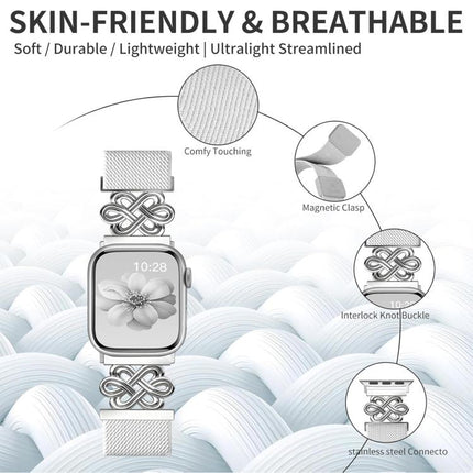 xDfind Chinese Knot Nylon Braided Magnetic Buckle Watch Band, For Apple Watch 42 / 44 / 45 / 46 / 49mm, For Apple Watch 38 / 40 / 41 / S11 42mm