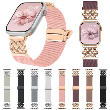 xDfind Chinese Knot Nylon Braided Magnetic Buckle Watch Band, For Apple Watch 42 / 44 / 45 / 46 / 49mm, For Apple Watch 38 / 40 / 41 / S11 42mm