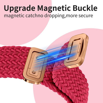 xDfind Chinese Knot Nylon Rainbow Braided Magnetic Buckle Watch Band, For Apple Watch 42 / 44 / 45 / 46 / 49mm, For Apple Watch 38 / 40 / 41 / S11 42mm