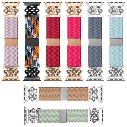 xDfind Chinese Knot Nylon Rainbow Braided Magnetic Buckle Watch Band, For Apple Watch 42 / 44 / 45 / 46 / 49mm, For Apple Watch 38 / 40 / 41 / S11 42mm