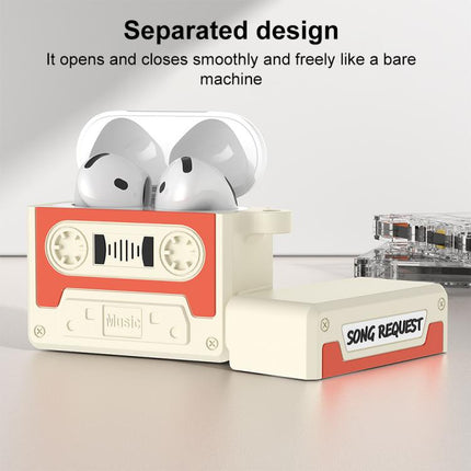 XDcase Retro Cassette Style Silicone Earbuds Case, For AirPods Pro 3, For AirPods 4, For AirPods Pro 2