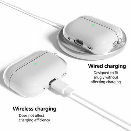XDcase Transparent TPU Earbud Protective Case with Carabiner, For AirPods Pro 3, For AirPods 4, For AirPods Pro 2 / 1