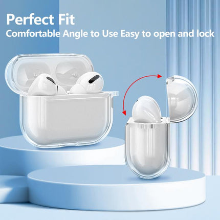 XDcase Transparent TPU Earbud Protective Case with Carabiner, For AirPods Pro 3, For AirPods 4, For AirPods Pro 2 / 1