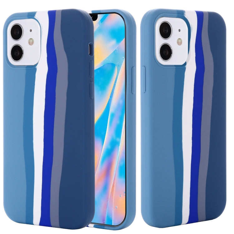 Stoßfeste Schutzhülle aus flüssigem Regenbogensilikon mit vollständiger Abdeckung, für iPhone 12 Pro Max, für iPhone 12 Mini, für iPhone 12/12 Pro