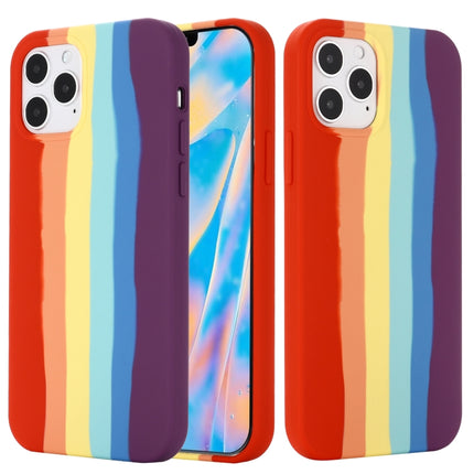 Rainbow Liquid Silicone Shockproof Full Coverage Protective Case, For iPhone 12 / 12 Pro, For iPhone 12 Pro Max, For iPhone 12 mini