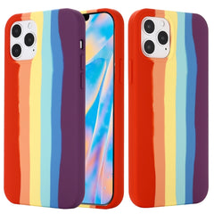 Rainbow Liquid Silicone Shockproof Full Coverage Protective Case, For iPhone 12 Pro Max, For iPhone 12 mini, For iPhone 12 / 12 Pro