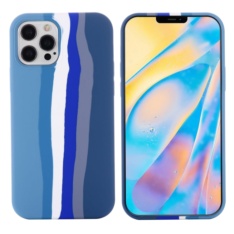 Stoßfeste Schutzhülle aus flüssigem Regenbogensilikon mit vollständiger Abdeckung, für iPhone 12 Pro Max, für iPhone 12 Mini, für iPhone 12/12 Pro