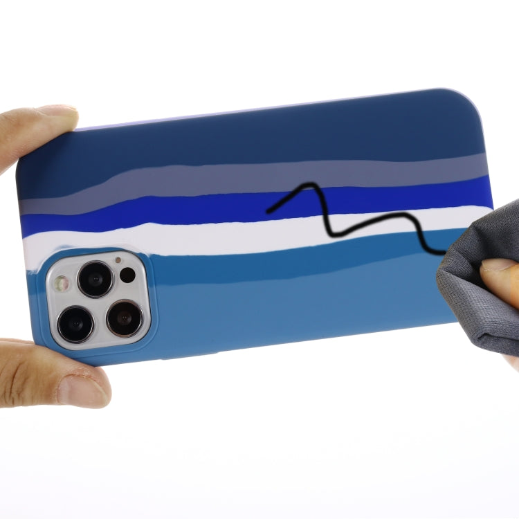 Stoßfeste Schutzhülle aus flüssigem Regenbogensilikon mit vollständiger Abdeckung, für iPhone 12 Pro Max, für iPhone 12 Mini, für iPhone 12/12 Pro